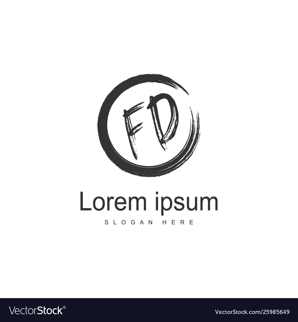 FD Initial Logo with Frame