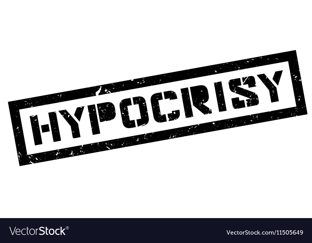 Hypocrisy rubber stamp Royalty Free Vector Image