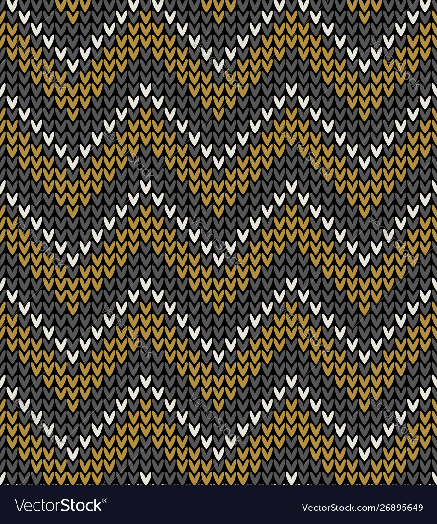 Knitting pattern zigzag seamless background