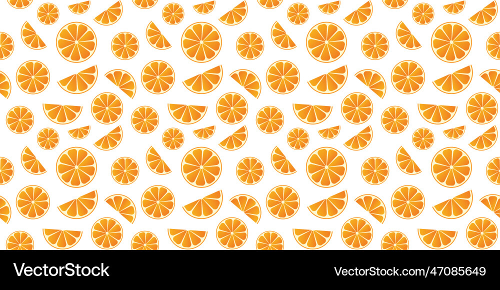 Seamless bright light pattern with oranges Vector Image