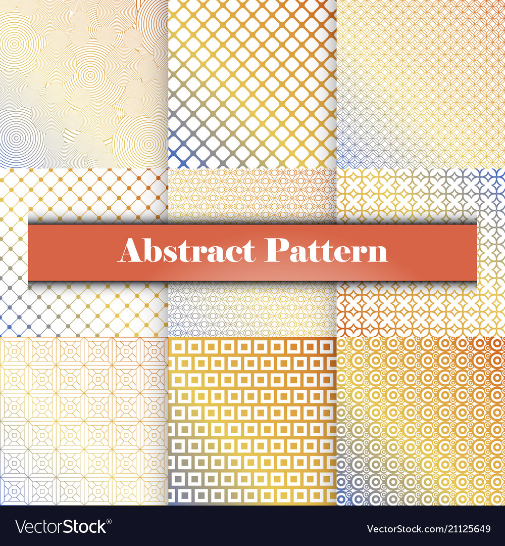 Set of seamless with large and small lines