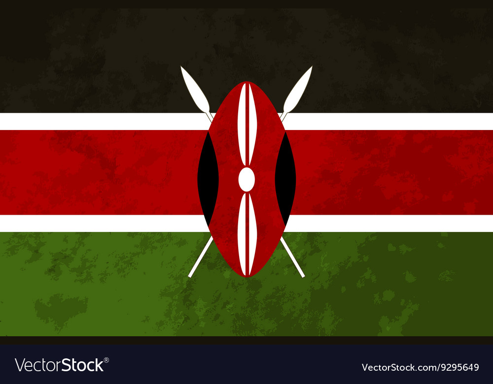 Wahre Proportionen kenya Flagge mit Textur