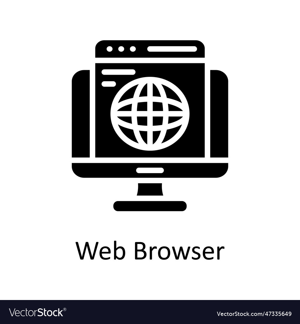 Web browser solid icon design