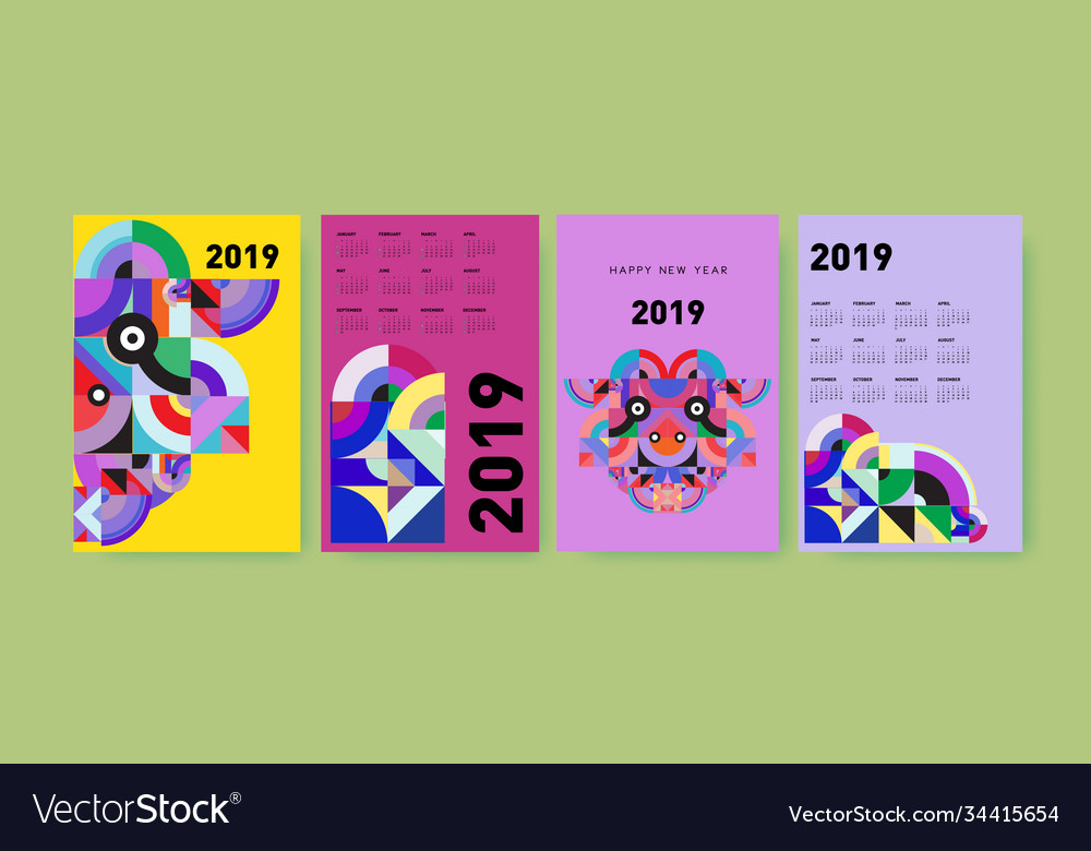 2021 calendar design template with colorful vector image 2021 calendar design template with colorful