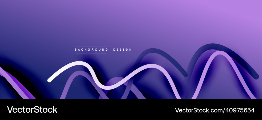 Abstract gradient background with wave line Vector Image
