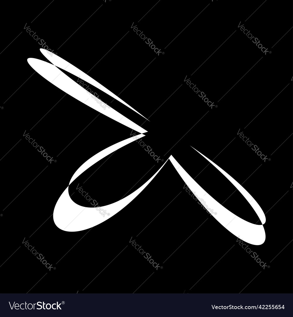 Abstract random geometric shape non figural vector image Abstract random geometric shape non figural