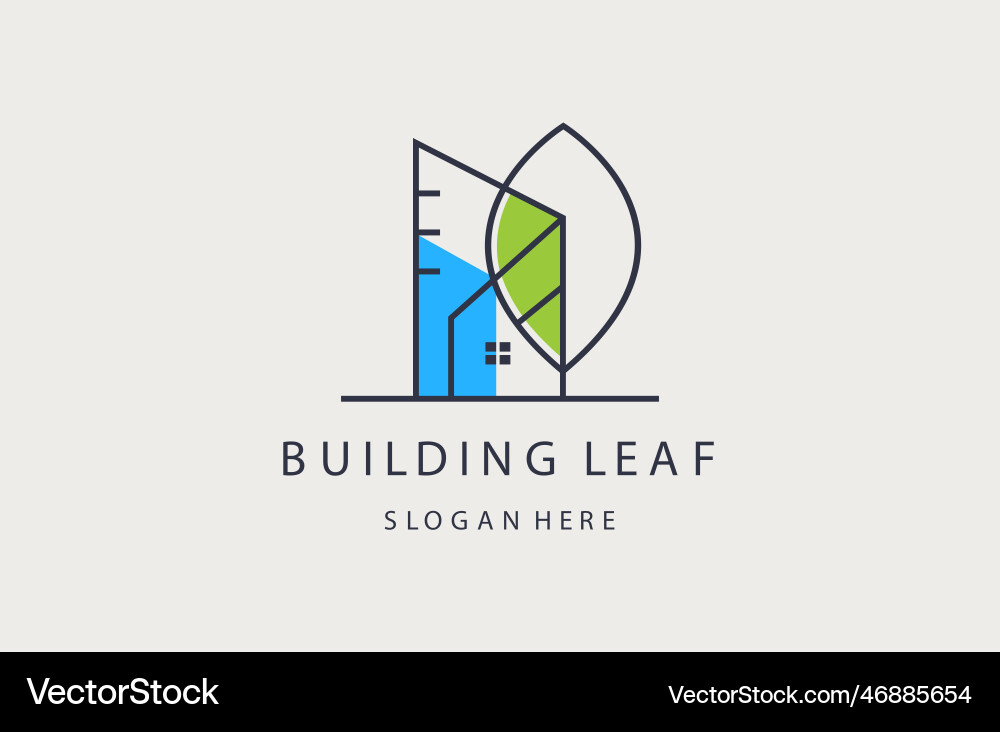 Building leaf Royalty Free Vector Image - VectorStock