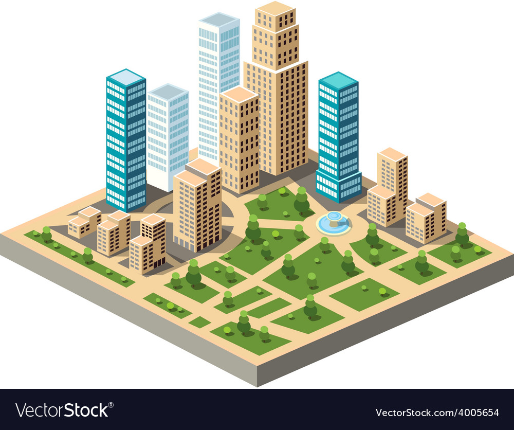 City center Royalty Free Vector Image - VectorStock