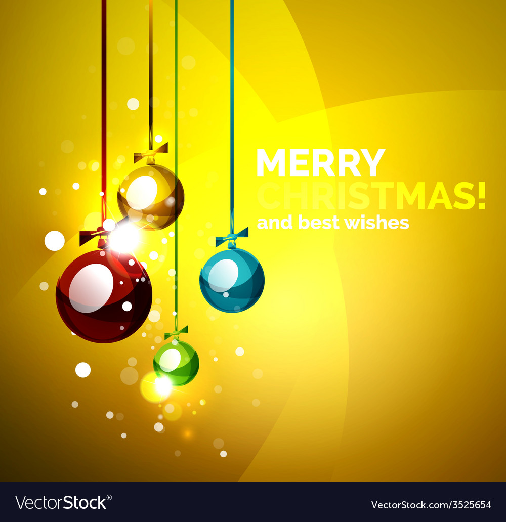 Colorful bright shiny christmas card Royalty Free Vector