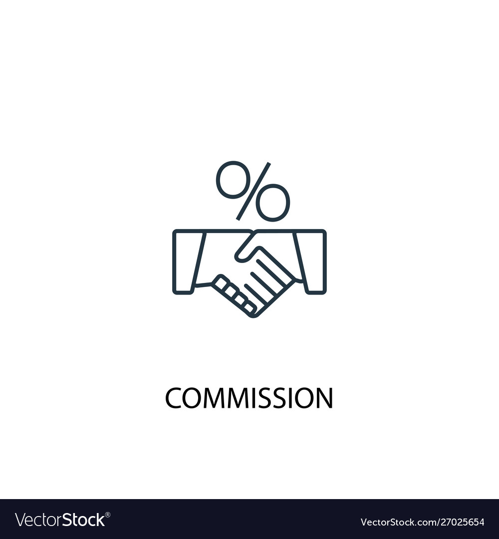 Commission concept line icon simple element