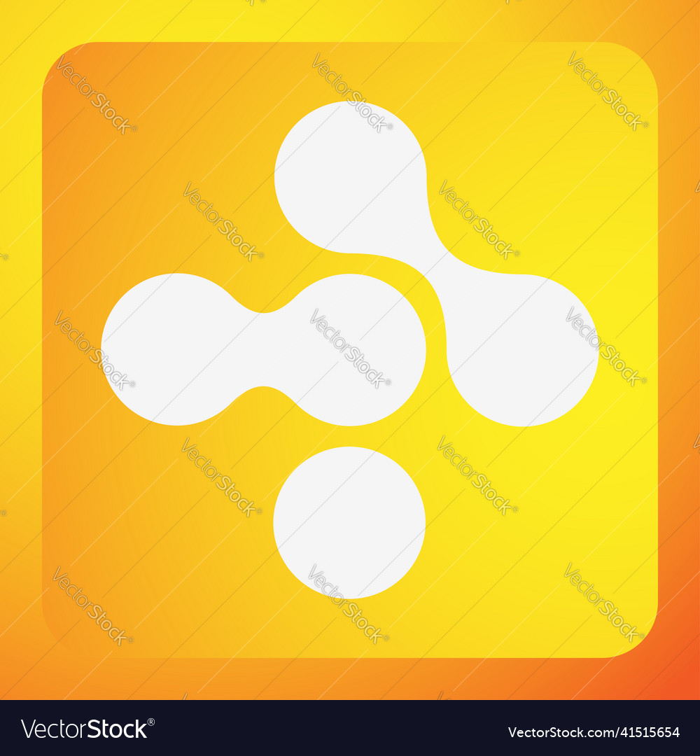 Connected circles nodes as technology tech vector image Connected circles nodes as technology tech