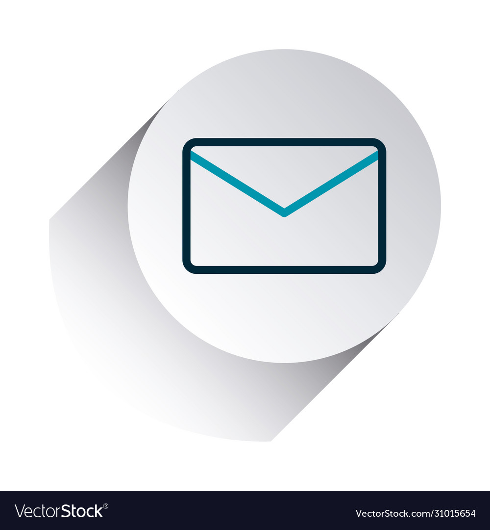 Envelope icon line gradient style