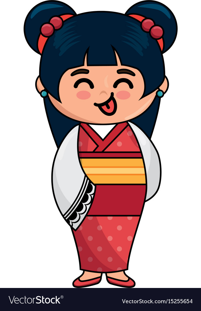 Illustration Kawaii japan girl