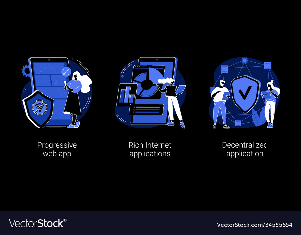 Mobile app development abstract concept vector image Mobile app development abstract concept