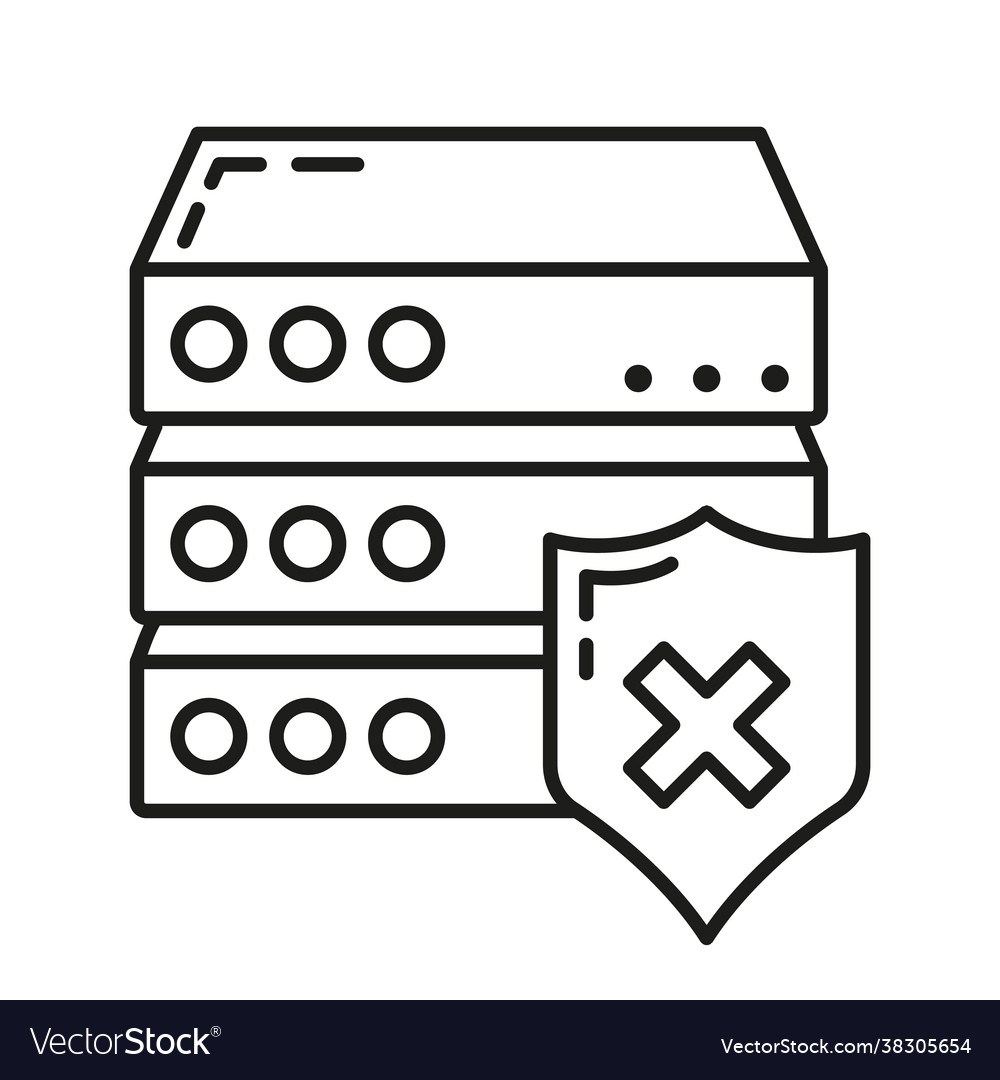 Remote computer server data exchange cloud icon