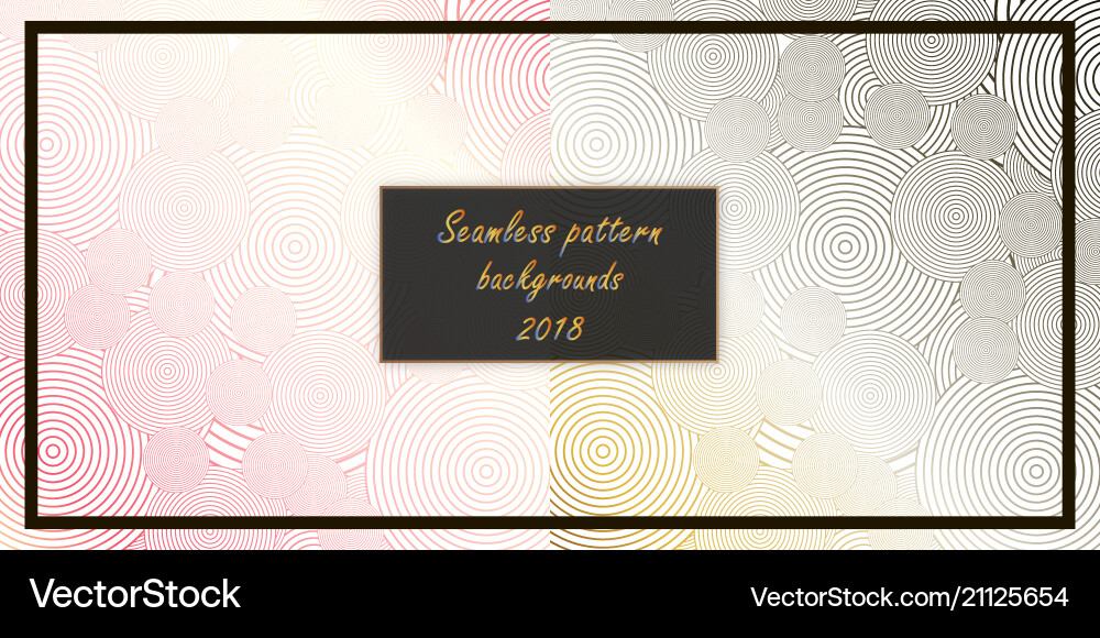 Set of seamless patterns repeating geometric Vector Image