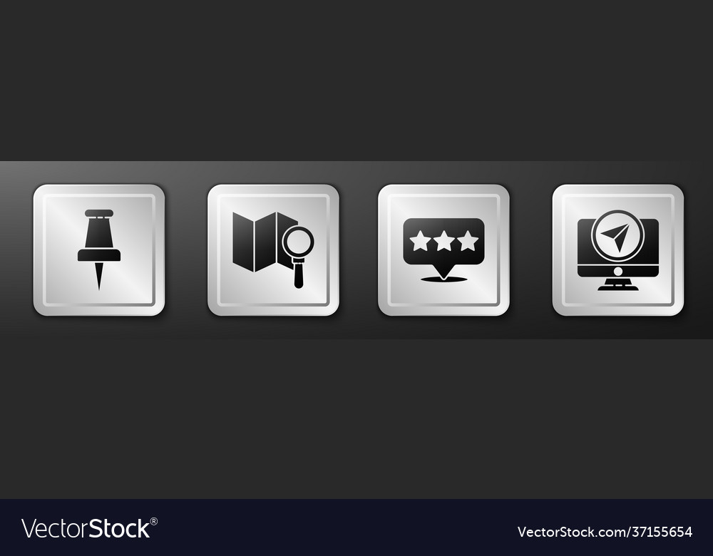 Set Push-Pin-Suchort Map Pointer vector image Set Push-Pin-Suchort Map Pointer