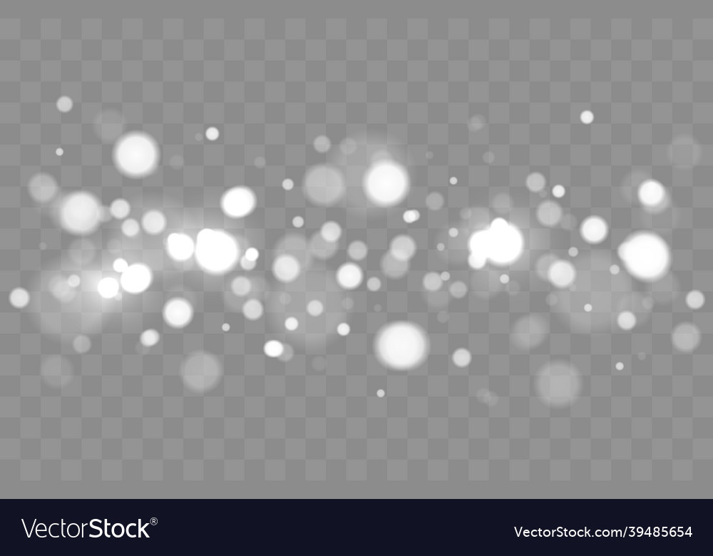 Shining bokeh isolated on transparent background Vector Image