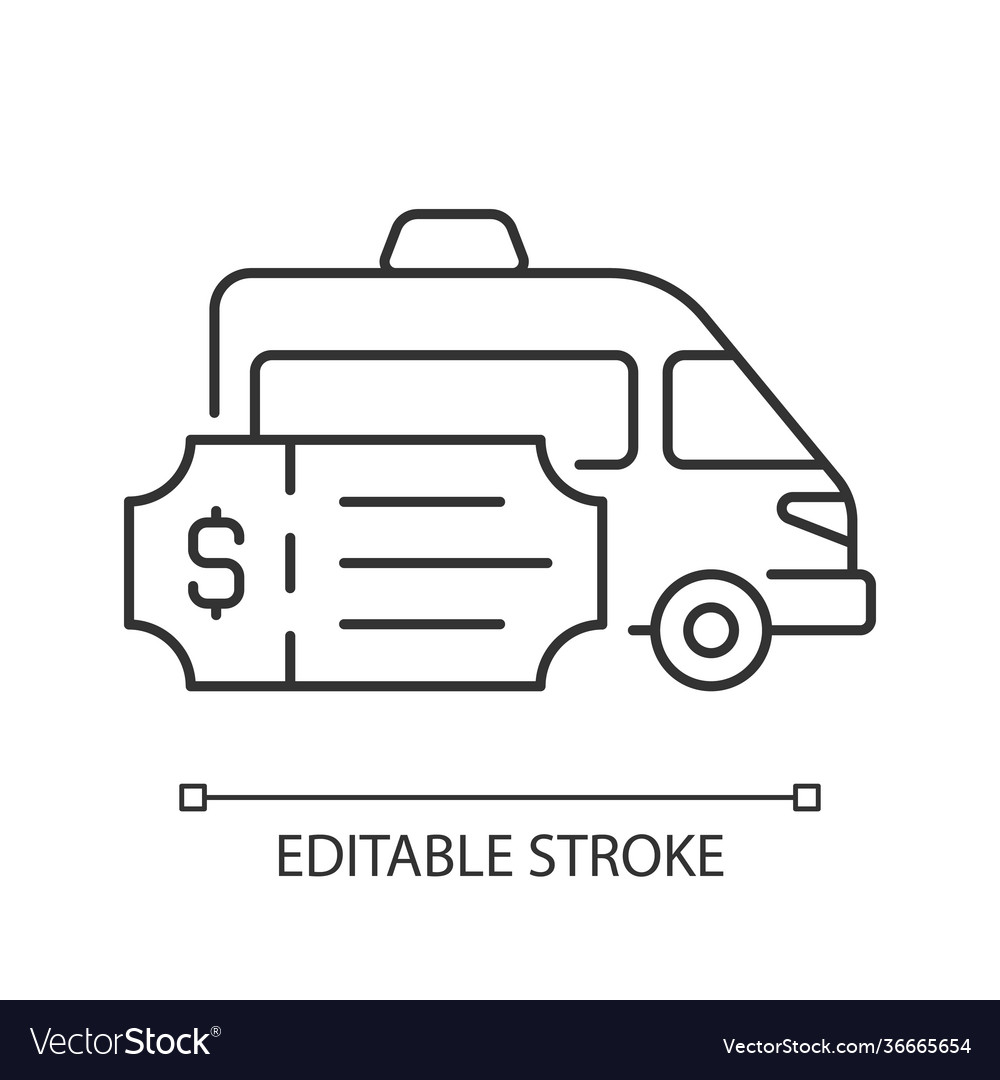 Special event transportation linear icon vector image Special event transportation linear icon
