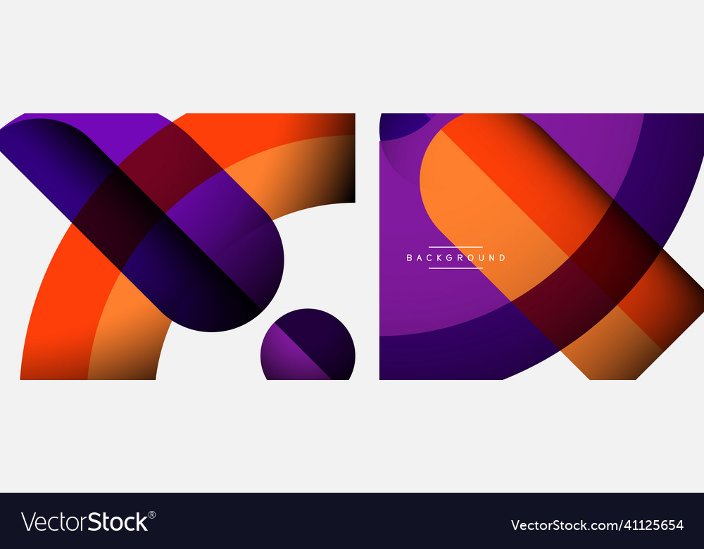 Trendy shapes color minimal design composition vector image Trendy shapes color minimal design composition
