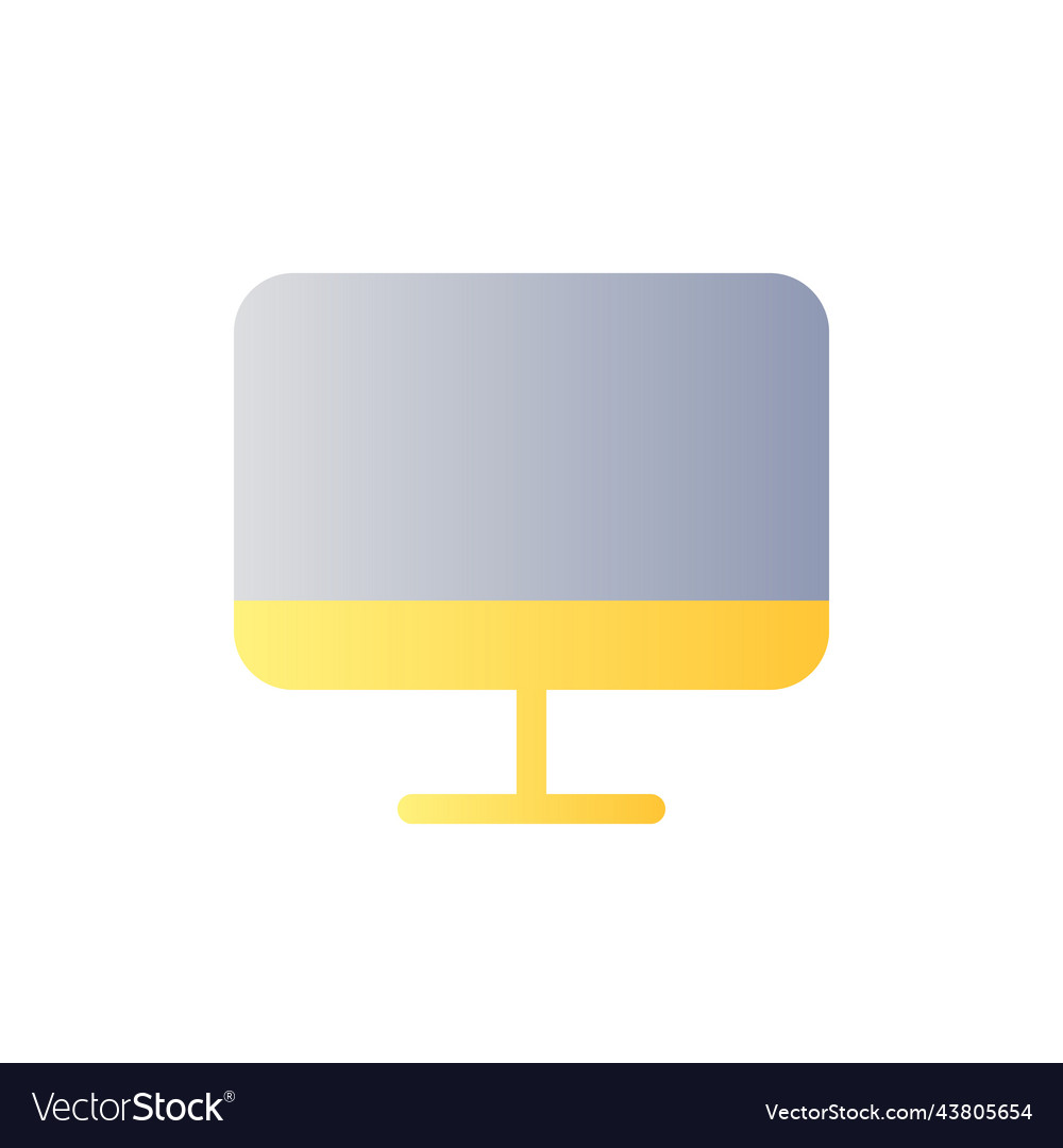 Tv display flat gradient color ui icon vector image Tv display flat gradient color ui icon
