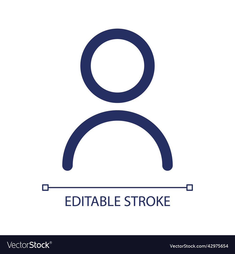User profile linear ui icon vector image User profile linear ui icon