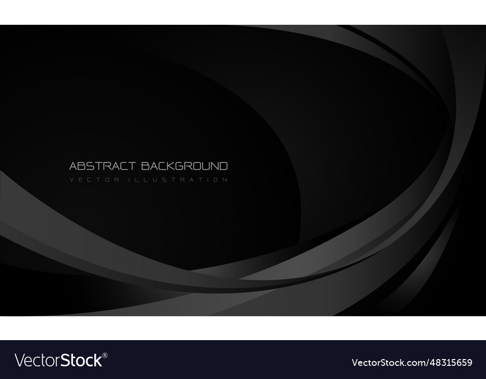 Abstract black metallic line curve dynamic vector image Abstract black metallic line curve dynamic