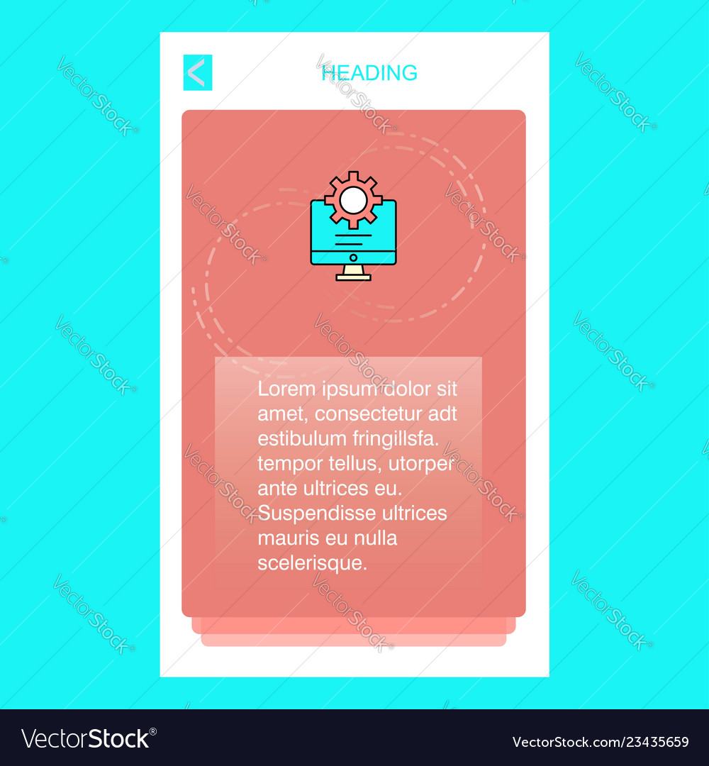 Computer setting mobile vertical banner design vector image Computer setting mobile vertical banner design