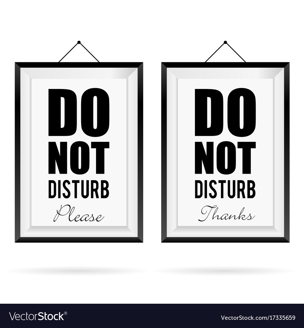 Do not disturb in frame design colorful