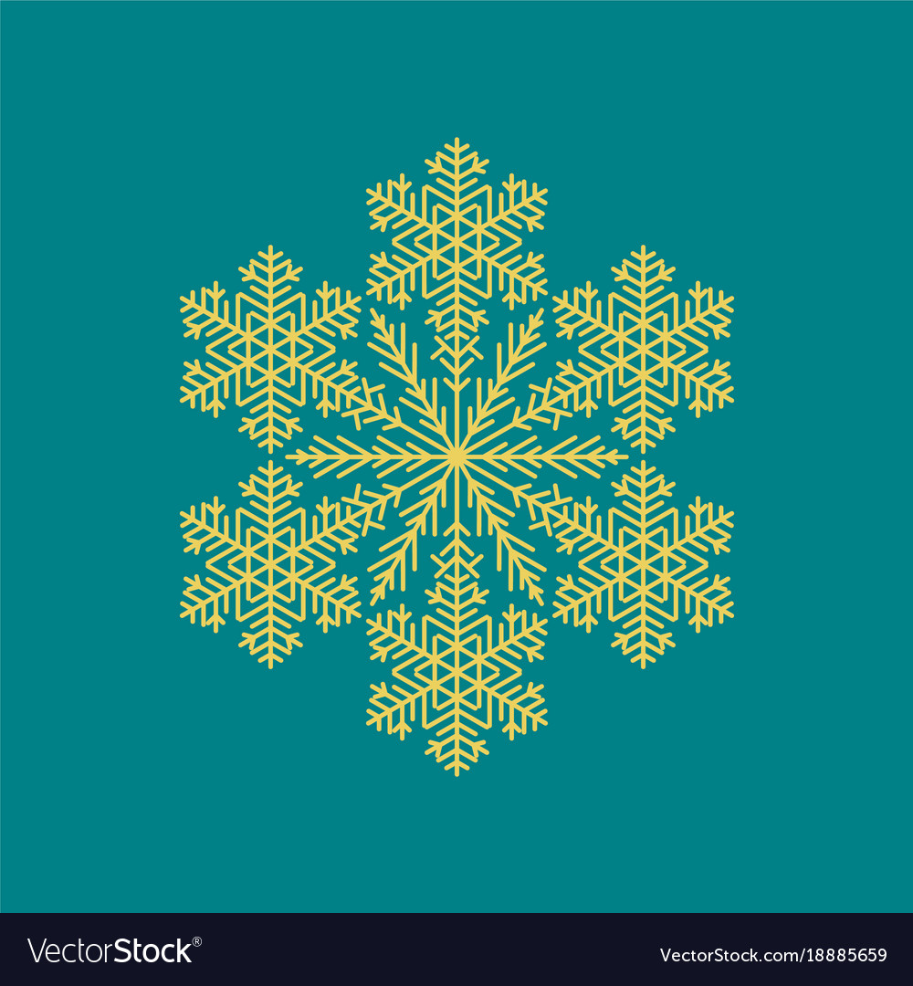 Flat on background of snowflake