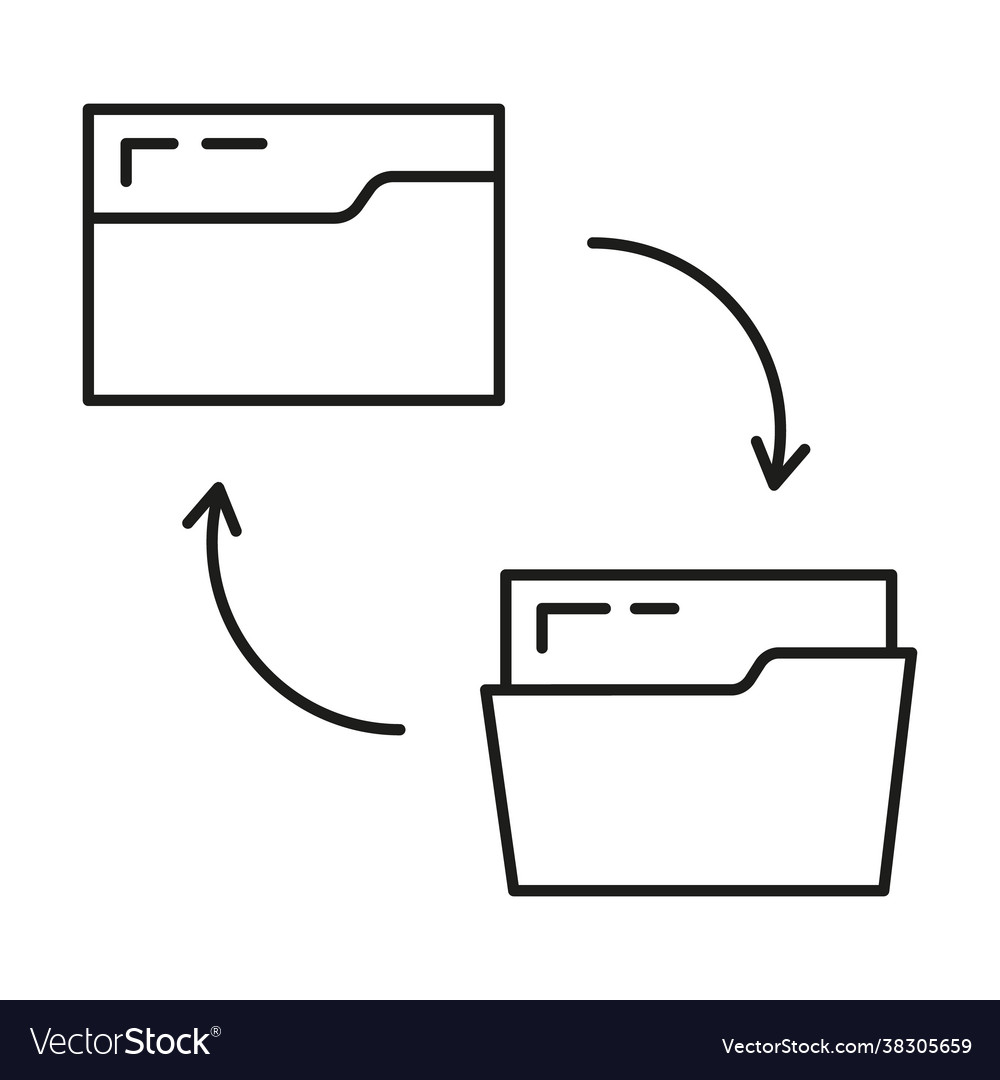 Folder online database cloud computer technology vector image Folder online database cloud computer technology
