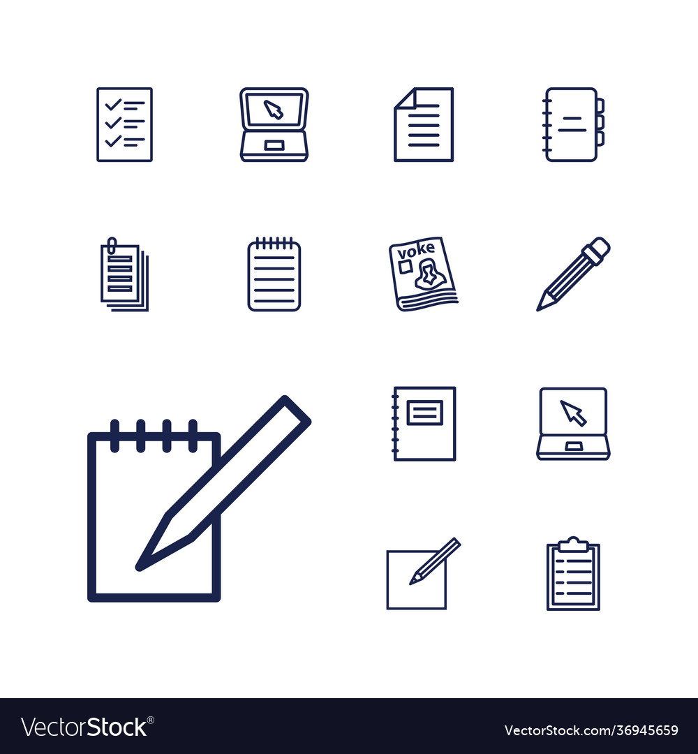Notebook icons