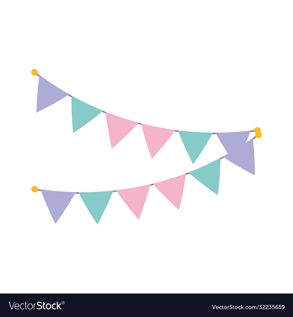 Party decoration buntings flags celebration Vector Image