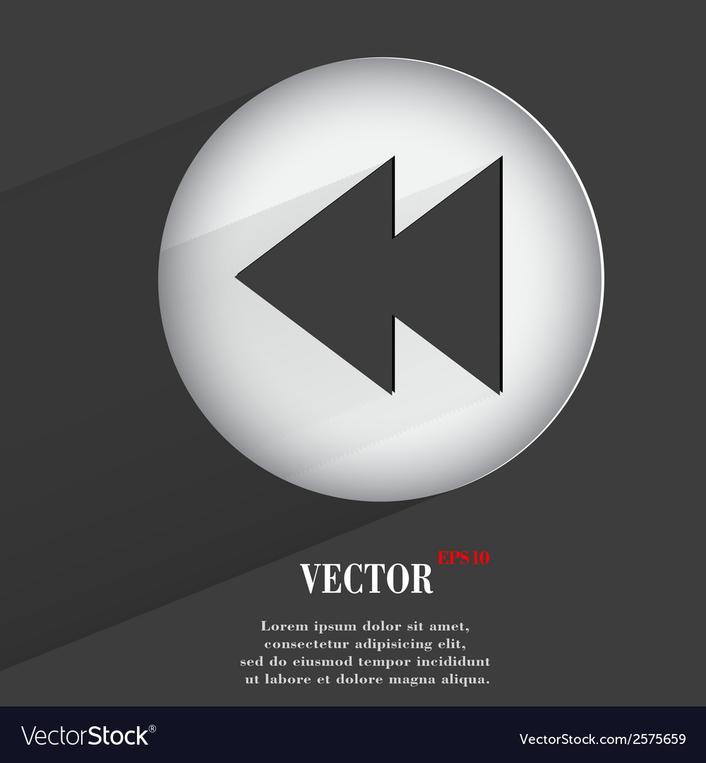 Player controls flat modern web button with long