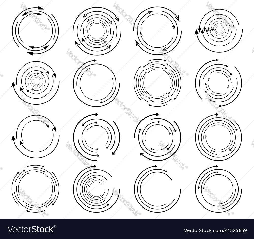 Random Kreiszyklus Pfeilelement Spirale vector image Random Kreiszyklus Pfeilelement Spirale
