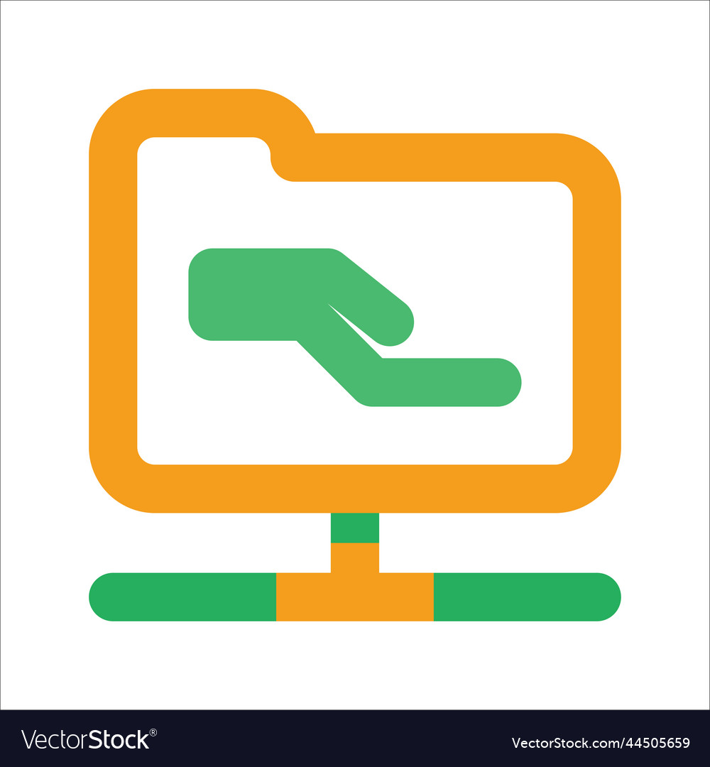 Shared folder concept icon vector image Shared folder concept icon