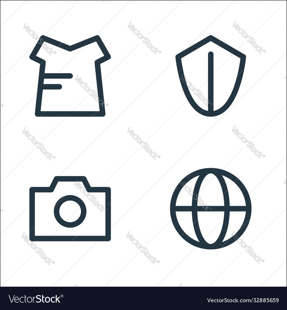 User interface line icons linear set quality vector image User interface line icons linear set quality