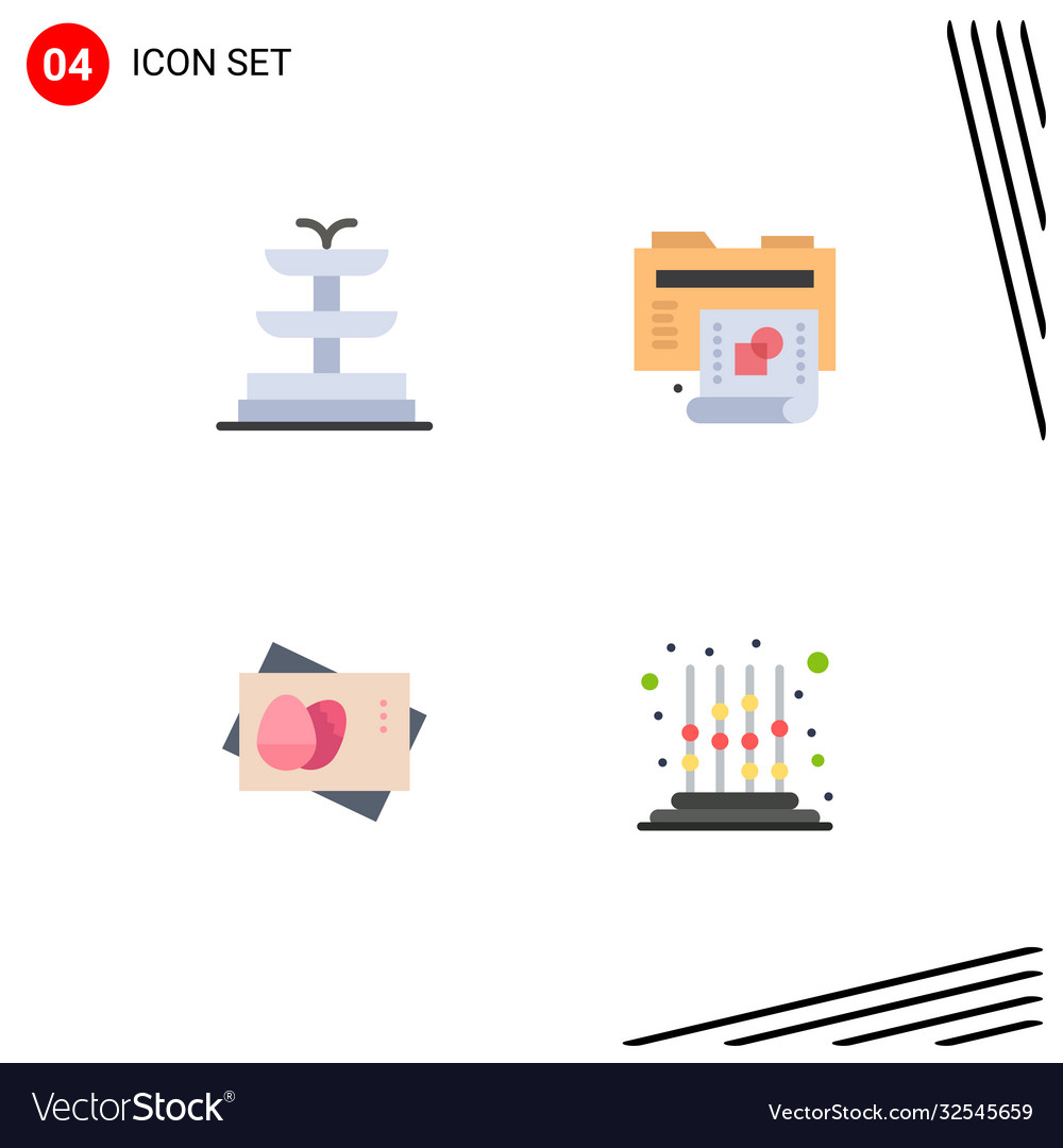 User interface pack 4 basic flat icons