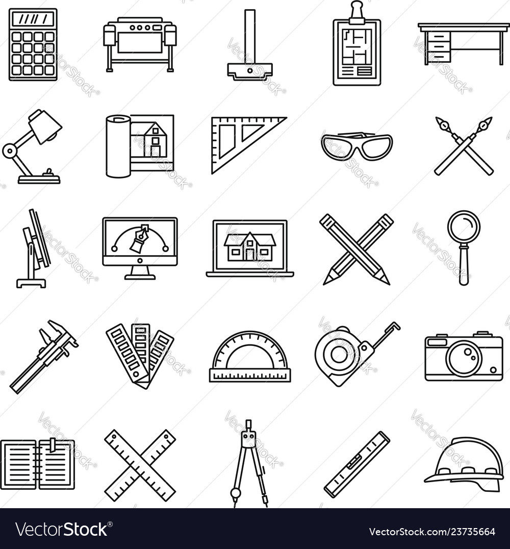 Architect wood ruler icon cartoon project Vector Image