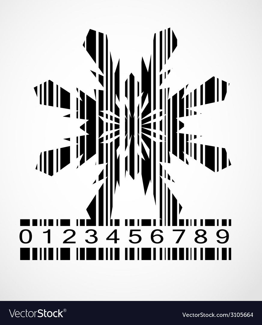 Barcode snowflake image