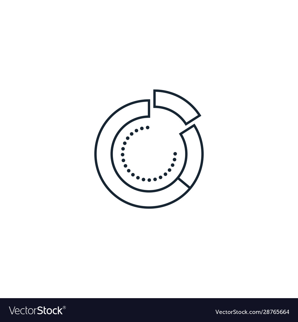 Circle graph creative icon from analytics