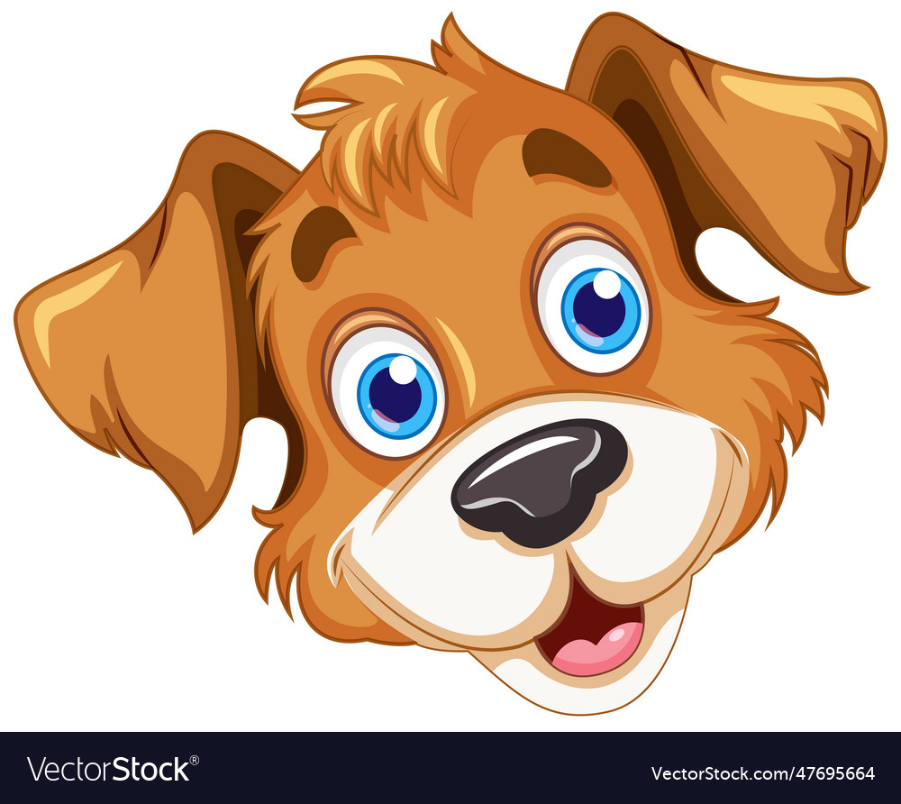 Cute dog cartoon character Royalty Free Vector Image