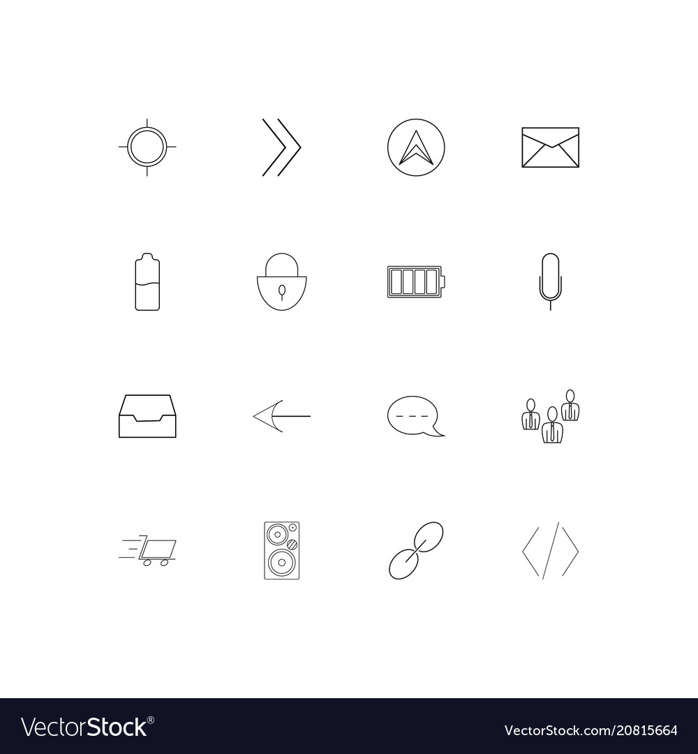 Internet of things linear thin icons set outlined