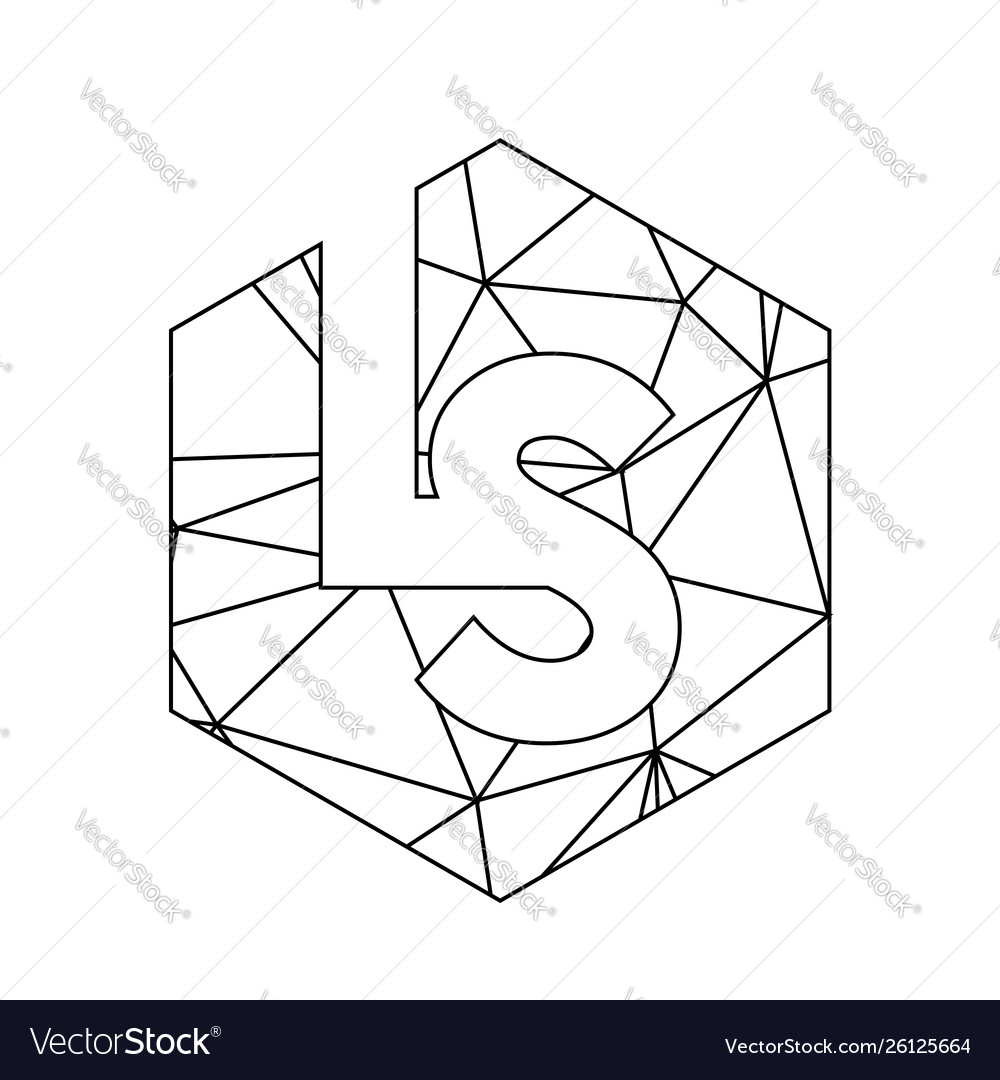 LS Initials Triangle Chain Logo