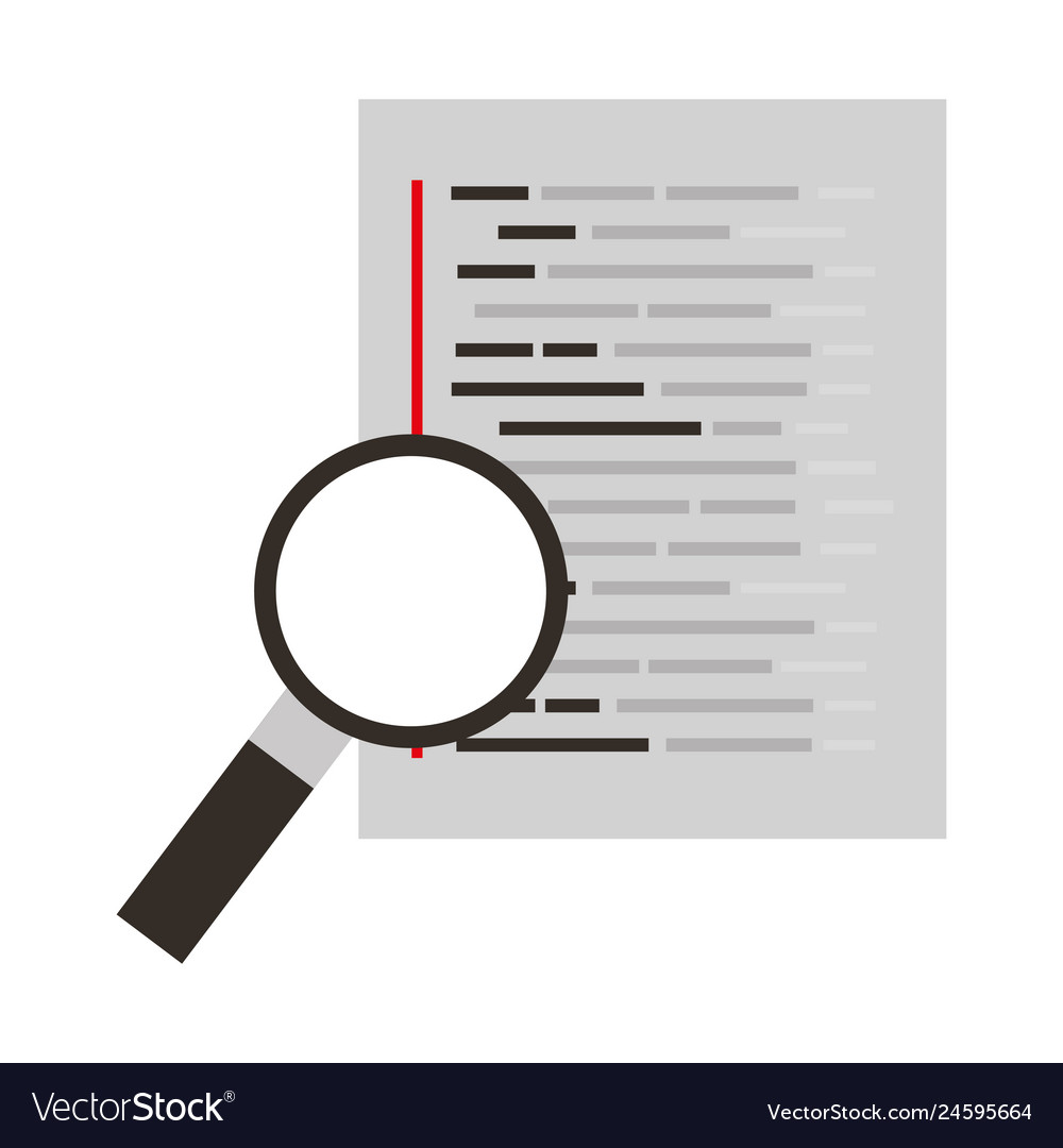 Programming software magnifying glass coding web vector image Programming software magnifying glass coding web