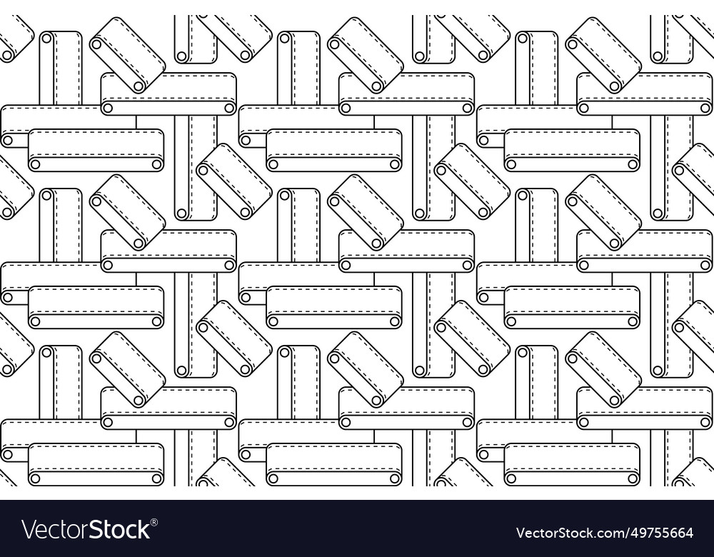 Seamless linear pattern with conveyor belts vector image Seamless linear pattern with conveyor belts