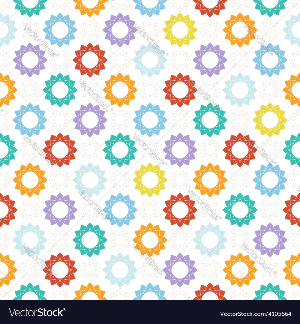 Seamless pattern with colorful geometric elements