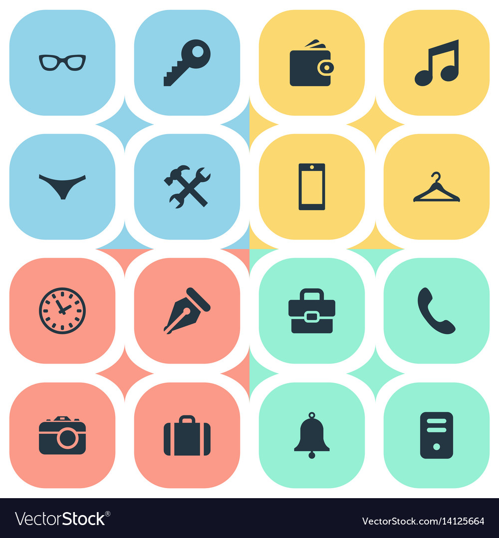Set of simple instrument icons