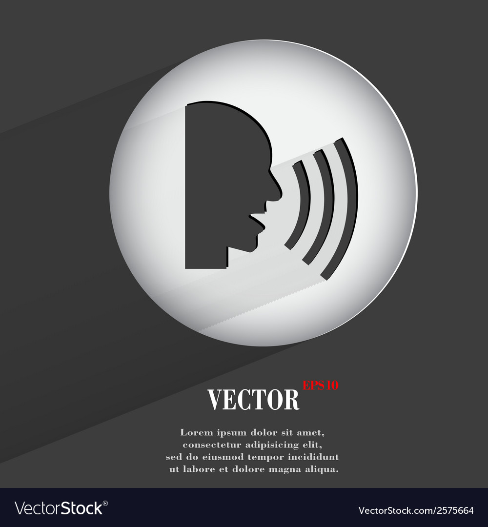 Talk flat modern web button with long shadow