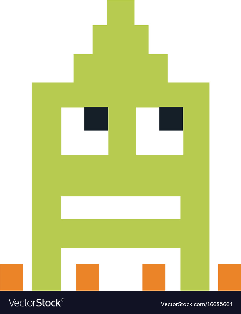 Videogame pixel character icon image